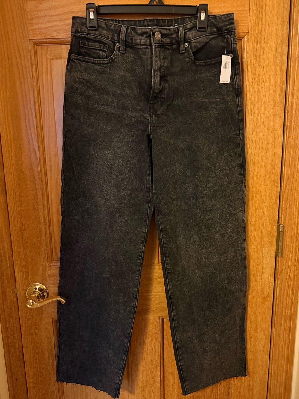 Old Navy Washed Black OG Loose High Rise Straight Leg Jeans